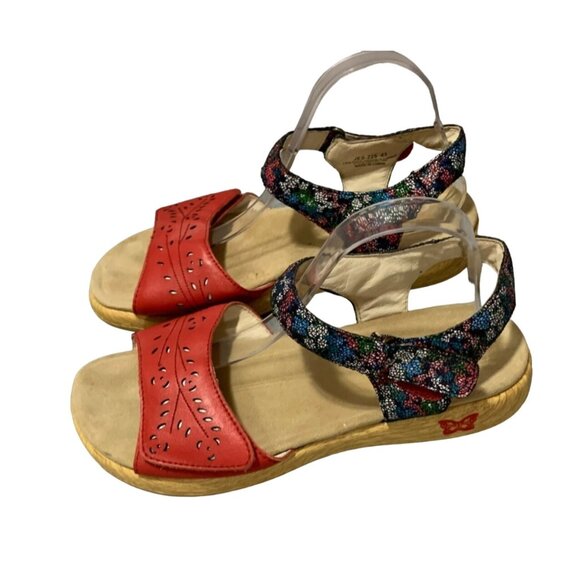 Alegria Womens 41 10 Jesa 225 Botanicool red Floral Sandals Buckle Strappy Multi - Picture 1 of 5